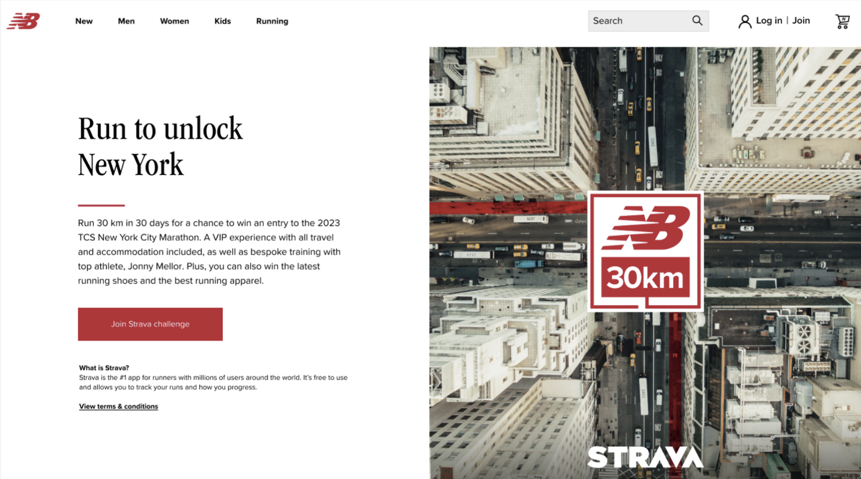 New Balance Runlock campaign page